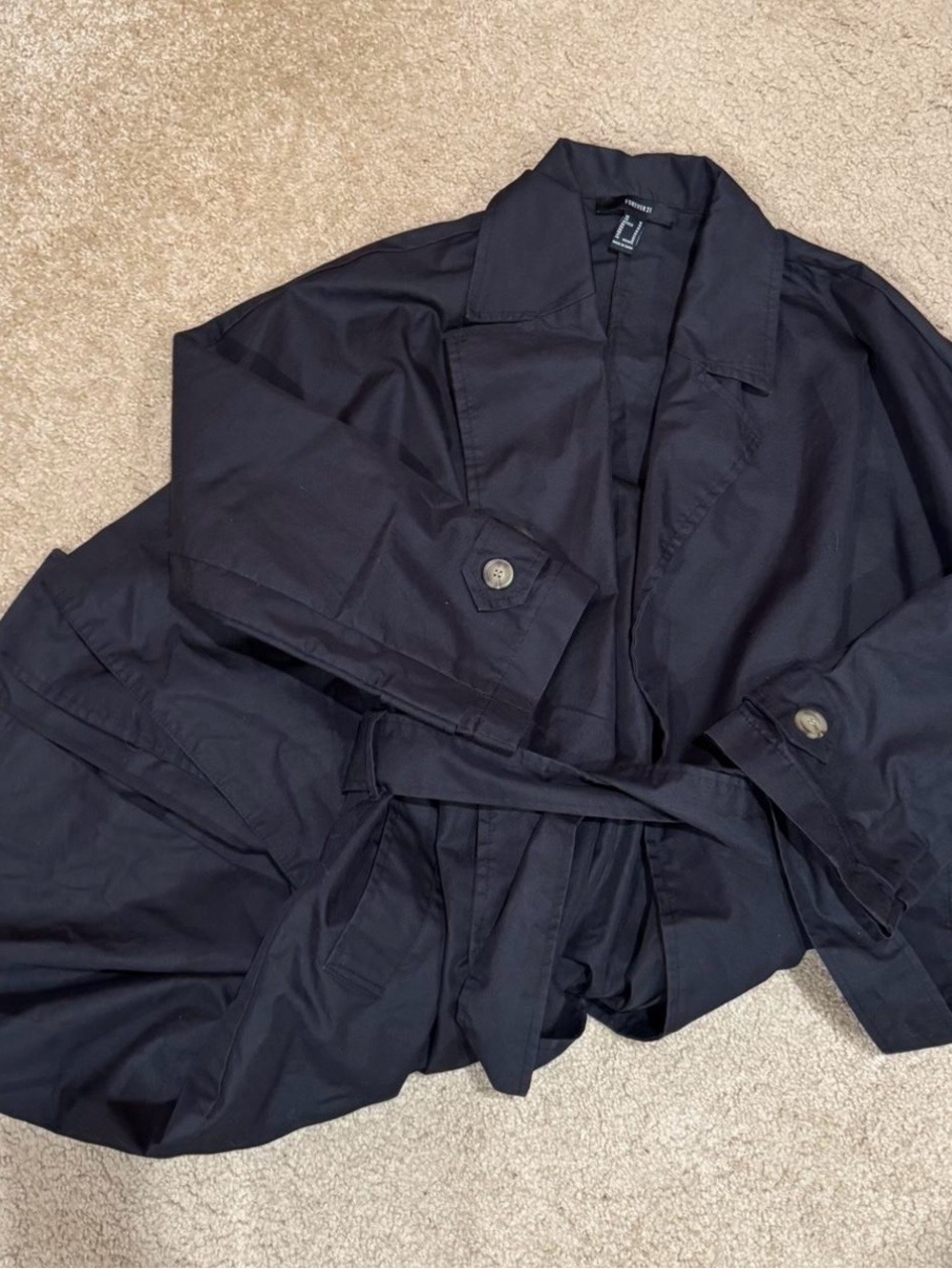 Forever 21 Black Trench Coat